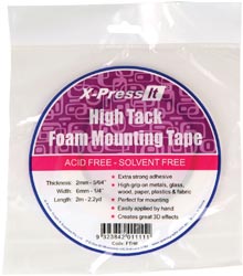 X-Press It High Tack Foam Tape 1/4"X 2.2 Yards X-Press It High Tack Foam Tape 1/4"X 2.2 Yards